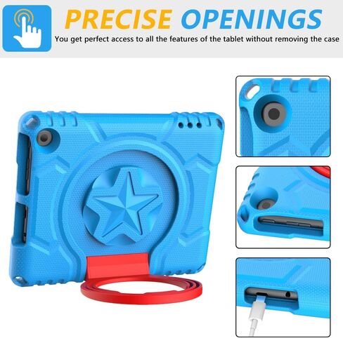 Amazon Fire 7 Tablet Case for Kids (الجيل الثاني عشر ، الإصدار 2022) ، وليس لـ Nokia TCL iPad 7 ، Patamiyar خفيفة الوزن الصدمات Fire Fire 7 Kids Tablet Case مع مقبض - in Kuwait