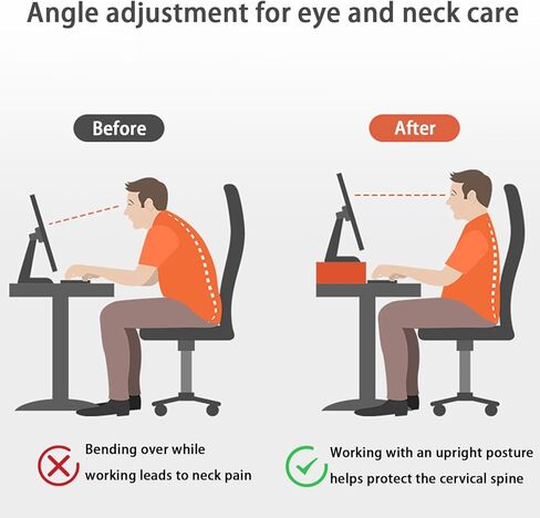 Anti-slip Monitor Stand Riser 2.16/3.34 Inch 2 Height Adjustments Clear Acrylic Stand with Clear Anti-slip Mat, Desk Accessories Screen/PC/Printer/Laptop/Mirror Riser 7.8 x 15.7 Inch (White) in Kuwait