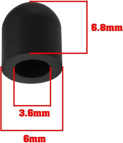 The Lord of the Tools 10pcs Stylus Pen Tip Replacement Rubber Tips for Stylus Touch Pen Touchscreen Pen Inner Diameter 3.6mm Outer Diameter 6mm in Saudi Arabia