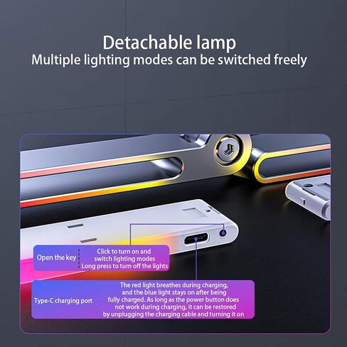 حامل موقف Wyyhaa Tablet مع ضوء LED قابل للتعديل للمكتب ، وهاتف تصميم متعدد القابل للطي متعدد الزاوية متوافق مع الأجهزة 4 "-12.9" ، سبيكة الألومنيوم ، الفضة in Kuwait