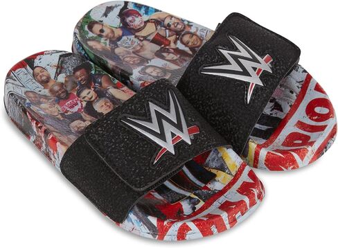 WWE Boys Championship Belt Slides - John Cena, Roman Reigns, Seth Rollins World Wrestling Champion Belt Slip On Slide Sandals in Saudi Arabia