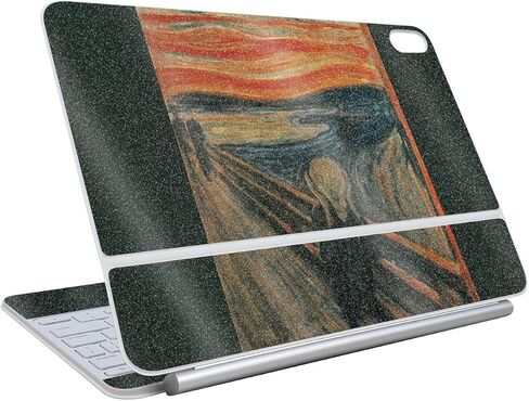 جلد ألياف الكربون متوافق مع لوحة مفاتيح Apple Magic لـ iPad Air 11 بوصة (M3) 2025 - The Scream - Premium 3M Vinyl Detrection Wrap Cover - يسهل تطبيقه | مصنوع في الولايات المتحدة الأمريكية من قبل Mayyskins in Kuwait