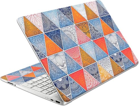 Laptop Skin Decal HP 14" - Mandala, Laptop Cover Sticker, No Cutting Required, No Bubble, Waterproof, Scratch Resistant - Including Wide Screen and Wrist Pad in Kuwait