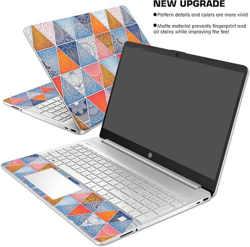 Laptop Skin Decal HP 14" - Mandala, Laptop Cover Sticker, No Cutting Required, No Bubble, Waterproof, Scratch Resistant - Including Wide Screen and Wrist Pad in Kuwait