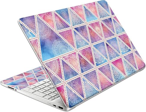 Laptop Skin Decal HP 14" - Mandala, Laptop Cover Sticker, No Cutting Required, No Bubble, Waterproof, Scratch Resistant - Including Wide Screen and Wrist Pad in Kuwait