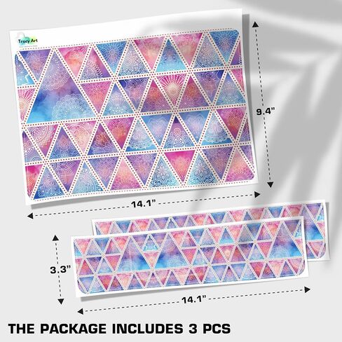 Laptop Skin Decal HP 14" - Mandala, Laptop Cover Sticker, No Cutting Required, No Bubble, Waterproof, Scratch Resistant - Including Wide Screen and Wrist Pad in Kuwait