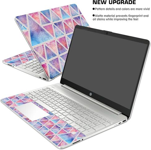 Laptop Skin Decal HP 14" - Mandala, Laptop Cover Sticker, No Cutting Required, No Bubble, Waterproof, Scratch Resistant - Including Wide Screen and Wrist Pad in Kuwait