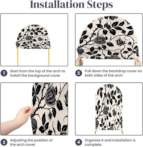 6.6 قدم القوس الخلفية الغلاف المائي الوردة النباتية الصغيرة براعم صغيرة بيضاء للاستخدام كـ تحية غطاء قوس الزفاف دنة ملاءمة أغطية موقف خلفية للزفاف لزخرفة حفلة عيد ميلاد الزفاف in Kuwait