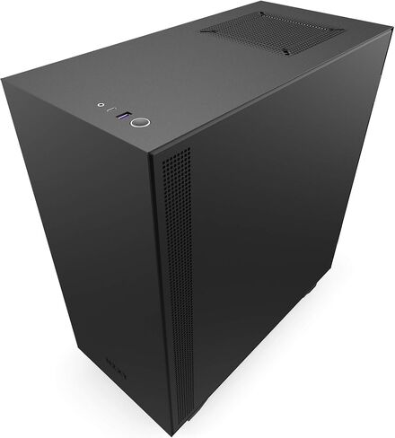 NZXT H510 - حالة ألعاب PC متوسطة الأبرار المدمجة ATX - منفذ I/O USB Type -C - لوحة جانبية زجاجية مقسمة - نظام إدارة الكابلات - تبريد الماء جاهزًا - بناء الصلب - أبيض/أسود in Kuwait