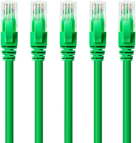 GESS Technologies Cat 6 Ethernet Cable 5 Pack Black 50ft 10Gbps High Speed Performance Snagless Network LAN UTP 550MHZ Patch Cord Internet RJ45 Internet Cable - 50 Feet in Saudi Arabia