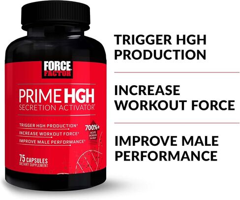 FORCE FACTOR Prime HGH Secretion Activator Supplement for Men with L-Arginine and L-Glutamine to Trigger HGH Production, Boost Workout Force, and Improve Athletic Performance, 150 Capsules in Saudi Arabia