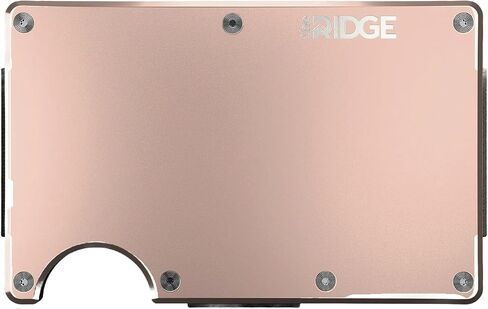 محفظة The Ridge Minimalist رفيعة للنساء - حامل بطاقات الائتمان بجيب أمامي مزود بتقنية RFID - محفظة معدنية للنساء مع حزام للنقود (لافندر) in Kuwait