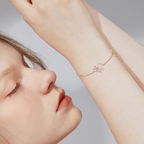Anchor Bracelets 925 Sterling Silver Nautical Bracelets Heart Pendant Adjustable Bracelets Jewelry Gifts for Women Girls Daughter in Saudi Arabia