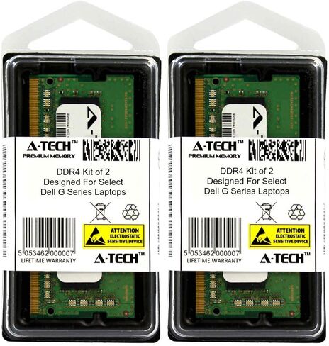 وحدة A-Tech 16GB لـ Dell G Series G3 15 3579 G3 17 3779 G5 15 5587 G7 15 7588 2666MHz DDR4 Gaming Laptop & Notebook Memory RAM in Kuwait