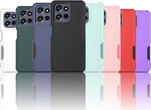 بالنسبة لحالة Moto G Power 5G 2025 ، [تم اختبار انخفاض الدرجة العسكرية] مع حامي شاشة HD ، غطاء الهاتف الخلوي الثقيل للطبقة الثقيلة غير المقاومة للانزلاق لـ Motorola G Power 5G 2025 (أسود) in Kuwait