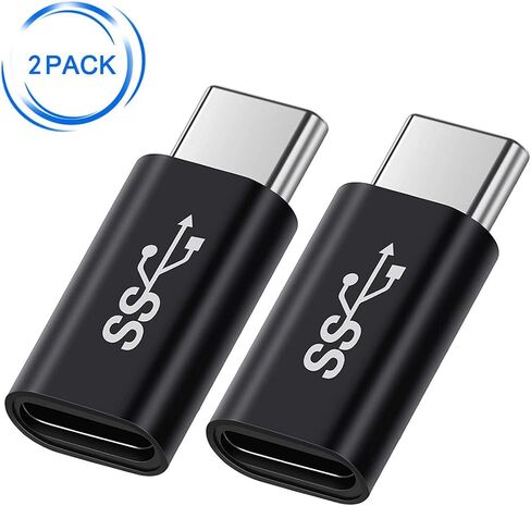 jorindo (ذكر إلى الذكور -2pcs USB C ذكر إلى محول الذكور ， دعم معدل 10 جيجابايت في الثانية ، صوتية وفيديو ، محول الشحن السريع ， c -c -type clop double ， الهاتف المحمول المحمول للهاتف المحمول USB 3.1 شحن المحول in Kuwait