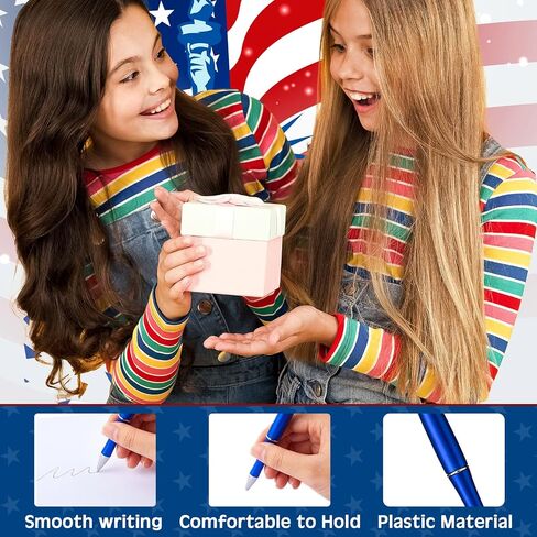 100 Pcs American Flag Pens Patriotic Day Ballpoint Pen Independence Day Pens Black Ink 4th of July Novelty Pens Bulk Souvenir for School Independence Day Party (Heart Style) in Saudi Arabia