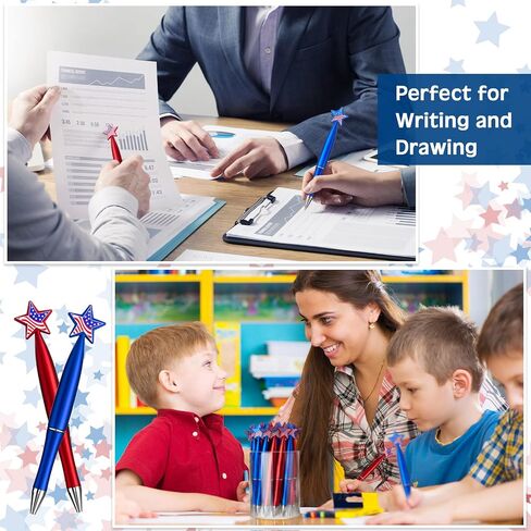 100 Pcs American Flag Pens Patriotic Day Ballpoint Pen Independence Day Pens Black Ink 4th of July Novelty Pens Bulk Souvenir for School Independence Day Party (Heart Style) in Saudi Arabia