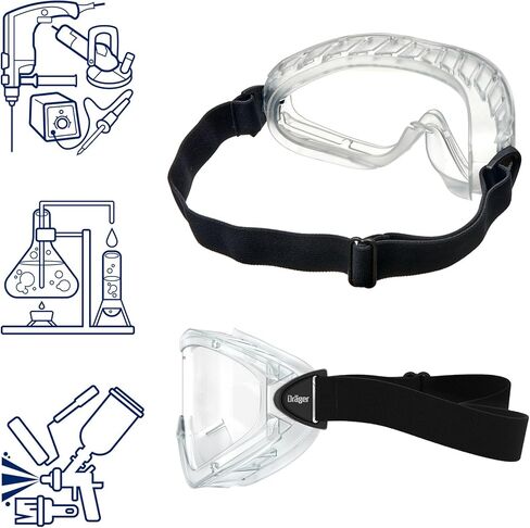 Dräger X-PECT 4200 Safety Goggles | مكافحة الخداع ومكافحة الخدش | 5pcs in Kuwait