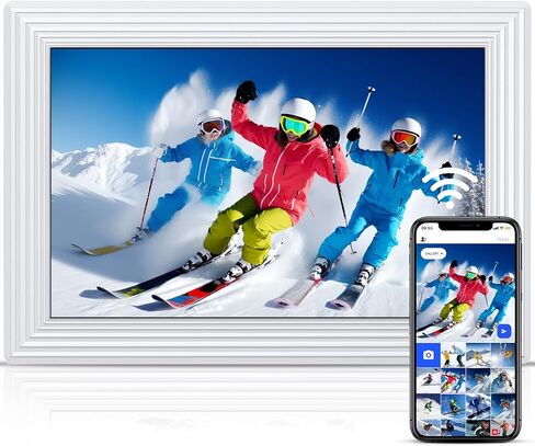 إطار صور رقمي Dasfiwo بذاكرة 32 جيجابايت 10.1 بوصة إطار صور رقمي واي فاي ذكي 1280x800 IPS LCD شاشة تعمل باللمس - إطارات صور رقمية متعددة الوظائف، مشاركة اللحظات عبر Free-1 in Kuwait