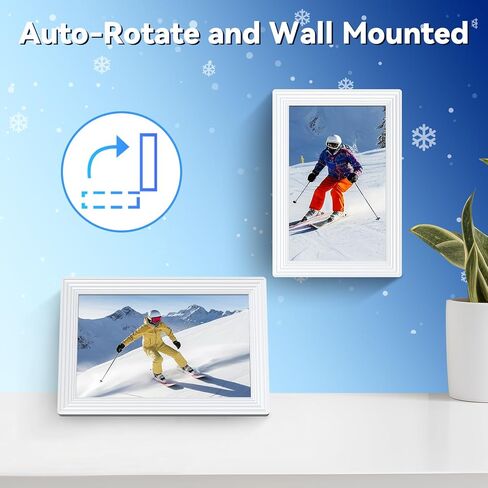 إطار صور رقمي Dasfiwo بذاكرة 32 جيجابايت 10.1 بوصة إطار صور رقمي واي فاي ذكي 1280x800 IPS LCD شاشة تعمل باللمس - إطارات صور رقمية متعددة الوظائف، مشاركة اللحظات عبر Free-1 in Kuwait
