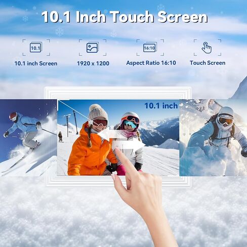 إطار صور رقمي Dasfiwo بذاكرة 32 جيجابايت 10.1 بوصة إطار صور رقمي واي فاي ذكي 1280x800 IPS LCD شاشة تعمل باللمس - إطارات صور رقمية متعددة الوظائف، مشاركة اللحظات عبر Free-1 in Kuwait