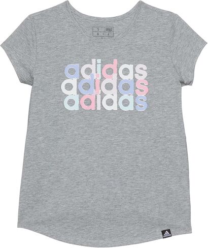 adidas girls Short Sleeve Cotton Scoop Neck Tee T-shirt T Shirt, Clear Mint, Medium Plus in Kuwait