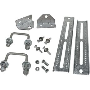 A.A 12" Galvanized Swivel Top Bunk Bracket Kit with Hardware for Boat Trailer, fits 2x3 Cross Members, Heavy Duty