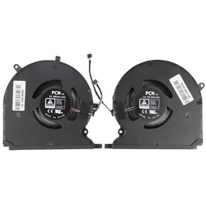 استبدال مروحة تبريد وحدة المعالجة المركزية + وحدة معالجة الرسومات الجديدة لـ Razer Blade 14 RZ09-0370 RZ09-0370CEA3 RZ09-0368 P/N:13207266 13207121 FNNK DFS5K123043635 FNNL DFS5K121144645 DC 5V 0.5A