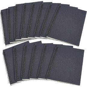 Unlined Spiral Notebook,14Pack A5 Blank Spiral Notebook,100 Pages Blank Notebook Blank Journal,Blank Sketch Book Pad,Soft Cover Kraft Memo Notepads,50 Sheets for School Travel Office Supplies (Black) in Kuwait