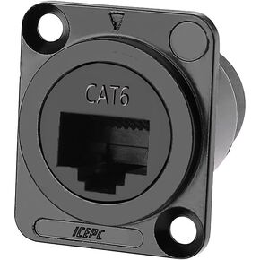 RJ45 Cat6 مقبس D-نوع وحدة محمية لوحة صناعية جبل الحاجز أنثى/أنثى تغذية من خلال مقرنة إشارة IP67 موصل مقاوم للمياه شبكة إيثرنت تمديد محول الواجهة