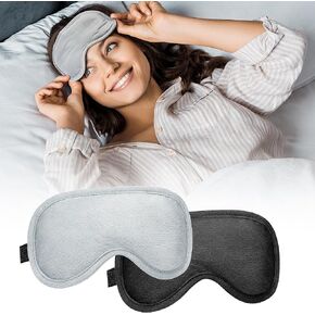 قناع العين بالضغط بالميكروويف، عبوتان، وسادة عين متعددة الأغراض للتدفئة الباردة والساخنة مع بذور الكتان - وسادة عين متعددة الاستخدامات لتخفيف جفاف العين وتعزيز النوم والراحة للصداع النصفي، للجنسين (أسود + رمادي) in Kuwait