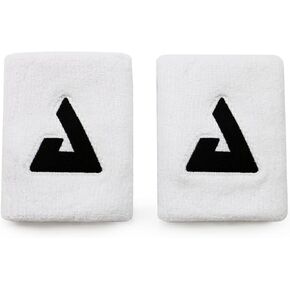 JOOLA Trinity Wristband 2 Pack – White Wrist Bands with Moisture Wicking Performance Material – 4 inch Elastic Sweatband for Wrists – Table Tennis & Pickleball Accessory