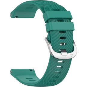 for Garmin Vivoactive 3 Watch Bands/Forerunner 645/245/Venu Sq/Venu Sq 2/Venu 2 Plus/Approach S40 Bands 20mm Silicone Replacement Sport Strap Wrist Band for Men Women