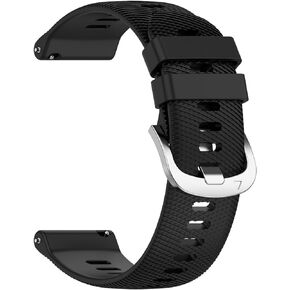 for Garmin Vivoactive 3 Watch Bands/Forerunner 645/245/Venu Sq/Venu Sq 2/Venu 2 Plus/Approach S40 Bands 20mm Silicone Replacement Sport Strap Wrist Band for Men Women