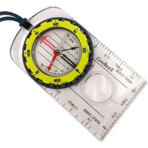 Map Baseplate Compass with Adjustable Declination Clinometer Magnifying Glass for Hiking Backpacking Camping