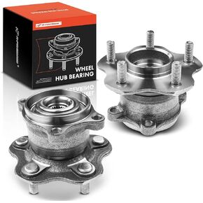 A-Premium 2 x Rear Wheel Bearing and Hub Assembly with 5-Lug Compatible with Nissan Rogue 2008-2013, Juke 2011-2014, AWD Only, Replace # 512373