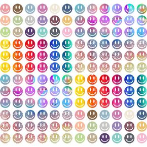 easykart labels 3600 PCs Happy Smile Face Stickers, Incentive Stickers for Reward Behaviour Chart 1/2 Inch, Teacher Supplies Classroom Supplies (Multi-Colour)