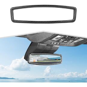 غطاء مرآة الرؤية الخلفية الداخلية من ألياف الكربون ملحقات داخلية متوافقة مع شيفروليه سيلفرادو 2022 2023 in Kuwait