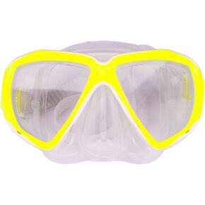 Kids Swim Goggles Scuba Diving Mask Youth No Leak Anti-Fog Swimming Goggles Nose Cover Clear Wide Vision Dive Mask Age 5-15