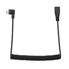 Micro USB Coiled Extension Cable Right Angle Micro USB 5 Pin Male to Female Charging and Data Sync Cable for Phone Tablet,Stretchable up to 1M(R)