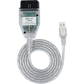 كابل Mini Vci J2534 مناسب لسيارة Toyota TIS Techstream - أحدث إصدار V18.00.008، كابل أداة تشخيص السيارة obd2 Firmware V1.4.8، كابل تشخيص obd2 إلى USB لنظام Win XP WIN7 WIN10 32/64 بت in Kuwait