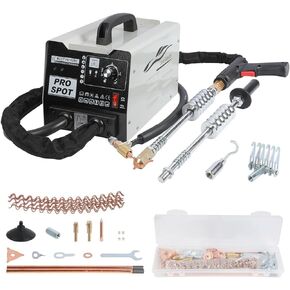 Spot Welder Dent Puller 3800A Dent Puller Machine 6 Modes Dent Puller Welder Intelligent Induction Stud Welder Smaller Welding Spots Auto Car Body Dent Puller Repair Kit 110V with Overheat Protection