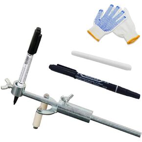 Car Wheel Eyebrow Scriber, Auto Body Line Marker Tool with Scale, Wheel Arch Parallel Scriber for Auto Sheet Metal Dent Repair
