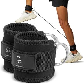 Ankle Straps for Cable Machines Women, Premium Neoprene Gym Ankle Strap for Cable Machine, Cable Kick Back Ankle Straps, Adjustable for Enhanced Leg & Glute Exercises, 1 & 2 Pack
