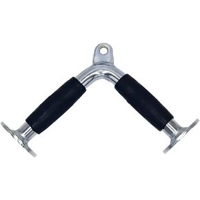 LAT Pull Down Bar,V-Shaped Rotating Straight Press Down Bar,Tricep Rope,Strength Training Double D/Single D Row Handle Cable Attachment for Weight Workout,Cable Machine Accessories(V Bar)