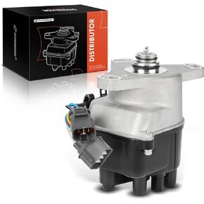 A-Premium Ignition Distributor with Cap and Rotor Compatible with Honda Civic del Sol 1994-1995 & Acura Integra 1992-1993, 1.6L 1.7L