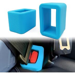 2 Pack Silicone Belt Buckle Holder-Easy Access to The Buckles of Rear Seats, Suitable for children and passengers with special needs, Car Accessories (Black)