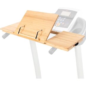 VIVO Universal Bamboo Treadmill Desk, Ergonomic Tilting Platform for Notebooks, Tablets, Laptops, and More, Workstation for Treadmill Handlebars up to 32 inches, Stand-TDML5