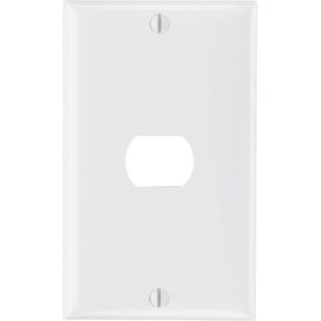 Legrand Pass & Seymour K2I Plastic Despard Opening Wall Plate, 1 Gang, Two Horizontal Opening, Includes Mounting Straps, Ivory (1 Count)
